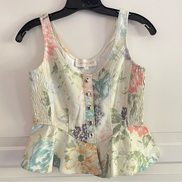 Love the Label Eva floral print peplum top 26664 - Picture 2 of 5